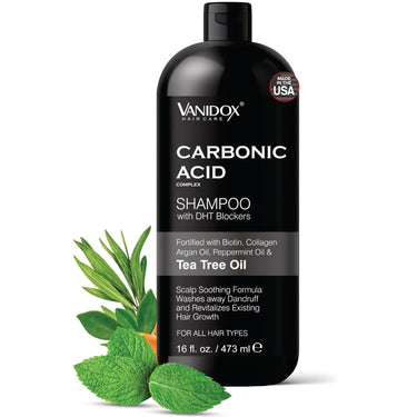 Carbonic Acid Shampoo, DHT Blocker, Hair Growth, Biotin & Tea Tree, 16oz